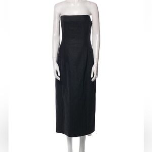 A.L.C. Black Women's Strapless Dress 12 Wool Cashmere Blend